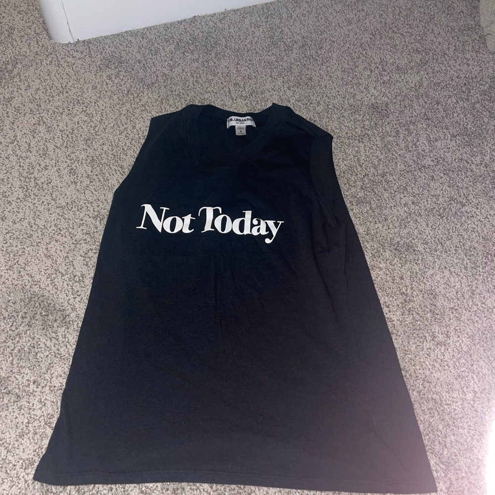 Black 'Not Today' Sleeveless Top Suburban Riot